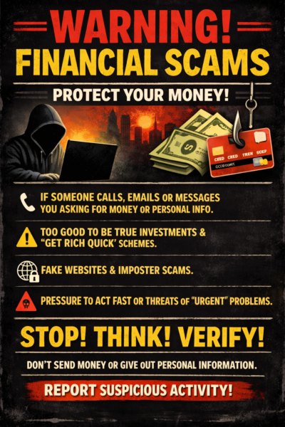 AI image - beware of financial scams